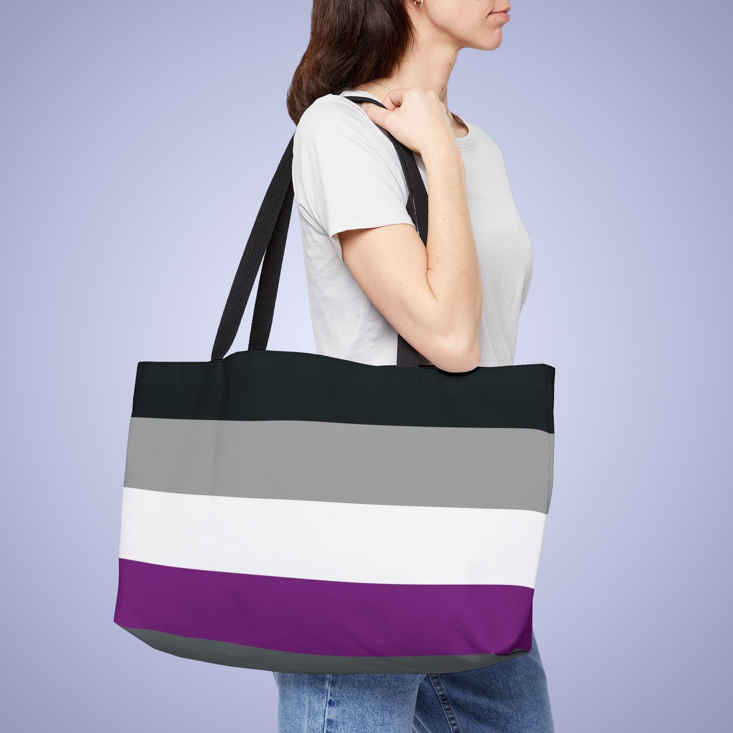 Asexual Pride Month Weekender Large Beach Bag Tote