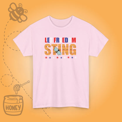 Let Freedom Sting Sweet As Honey Funny Bee Lover July 4th Design Unisex T Shirt