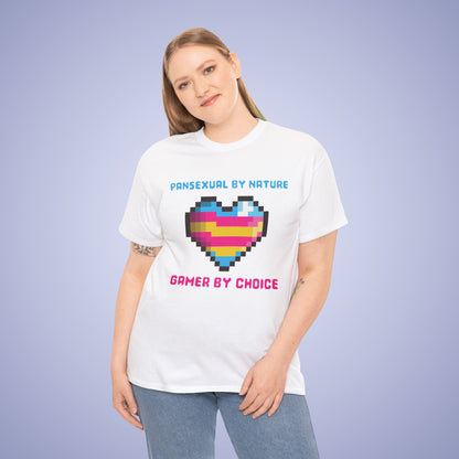 Pansexual By Nature Gamer By Choice LGBT Pride Month Matching  T Shirt Unisex