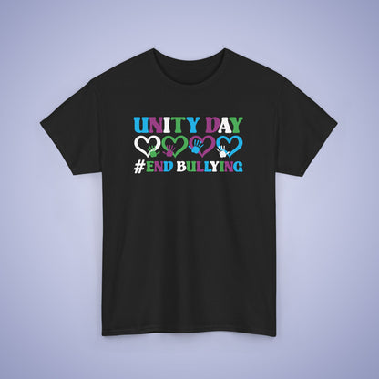 End Bullying Hearts and Hands Orange Unity Day Teachers T Shirt Unisex