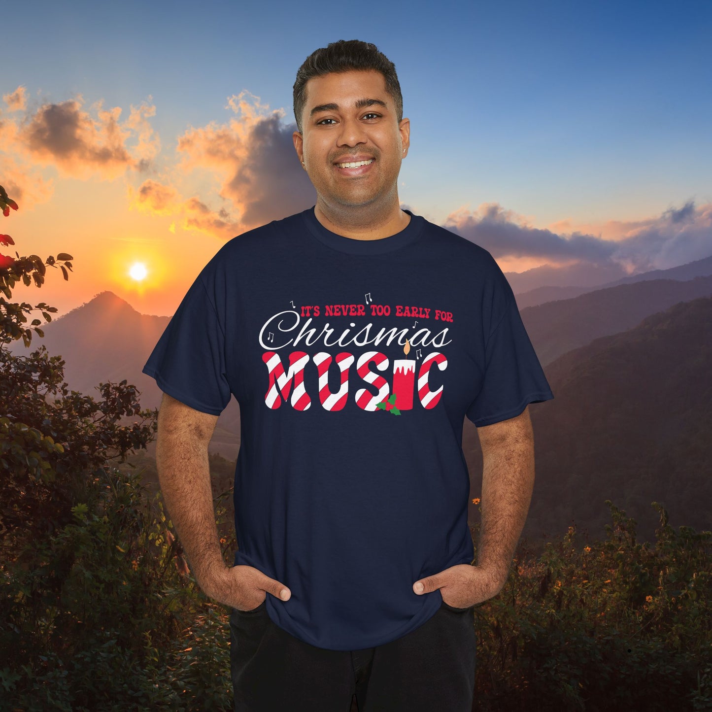 Its Never Too Early for Christmas Music Lover Unisex Musician Gift T Shirt