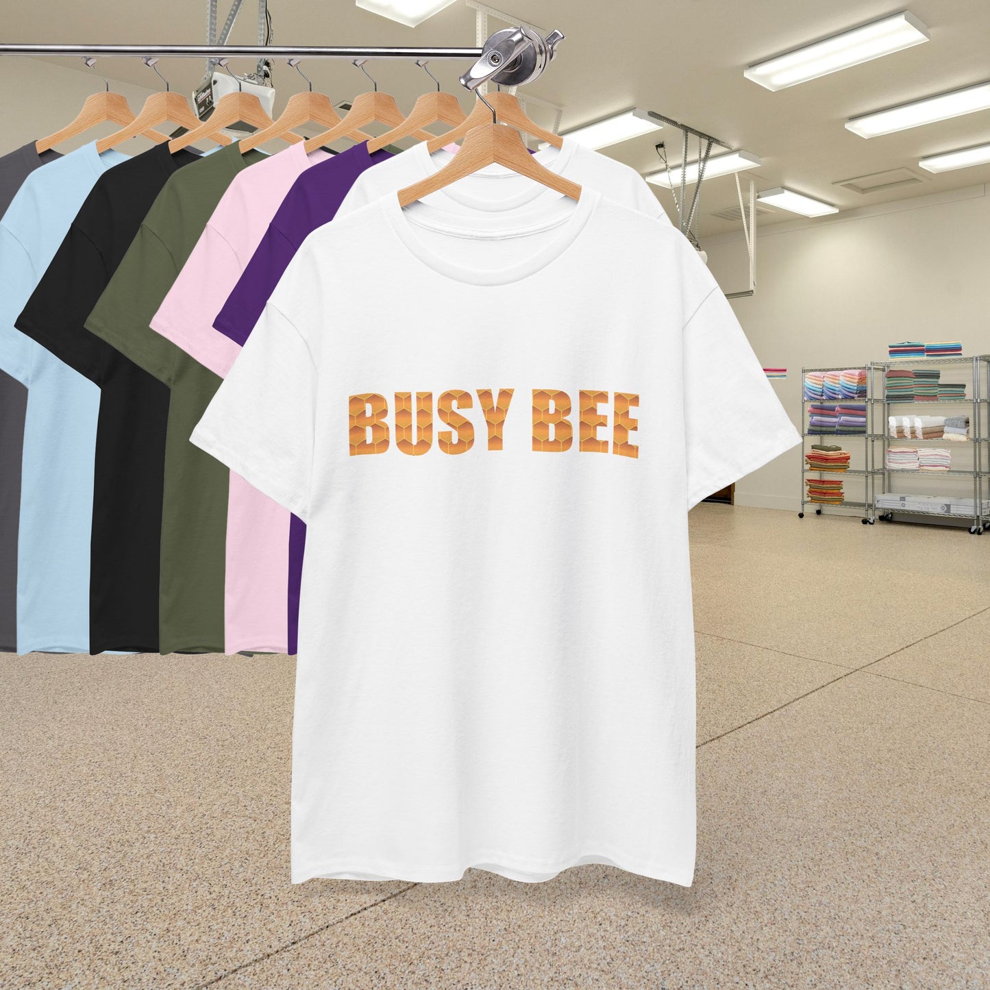 Busy Bee Sweet As Honey Honeycomb Word Art Design T Shirt