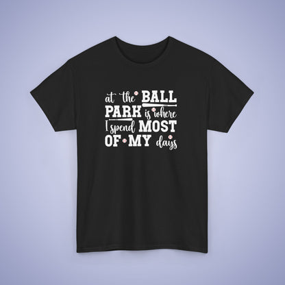 At The Ball Park Word Art Text Baseball Unisex T Shirt