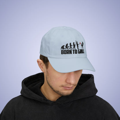 Born to Grill Embroidered Classic Dad Cap Unisex Black Embroidery Gift