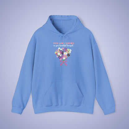 Our Love Grows in Your Beautiful Bouquet Unisex Hoodie Personalized Birth Flowers
