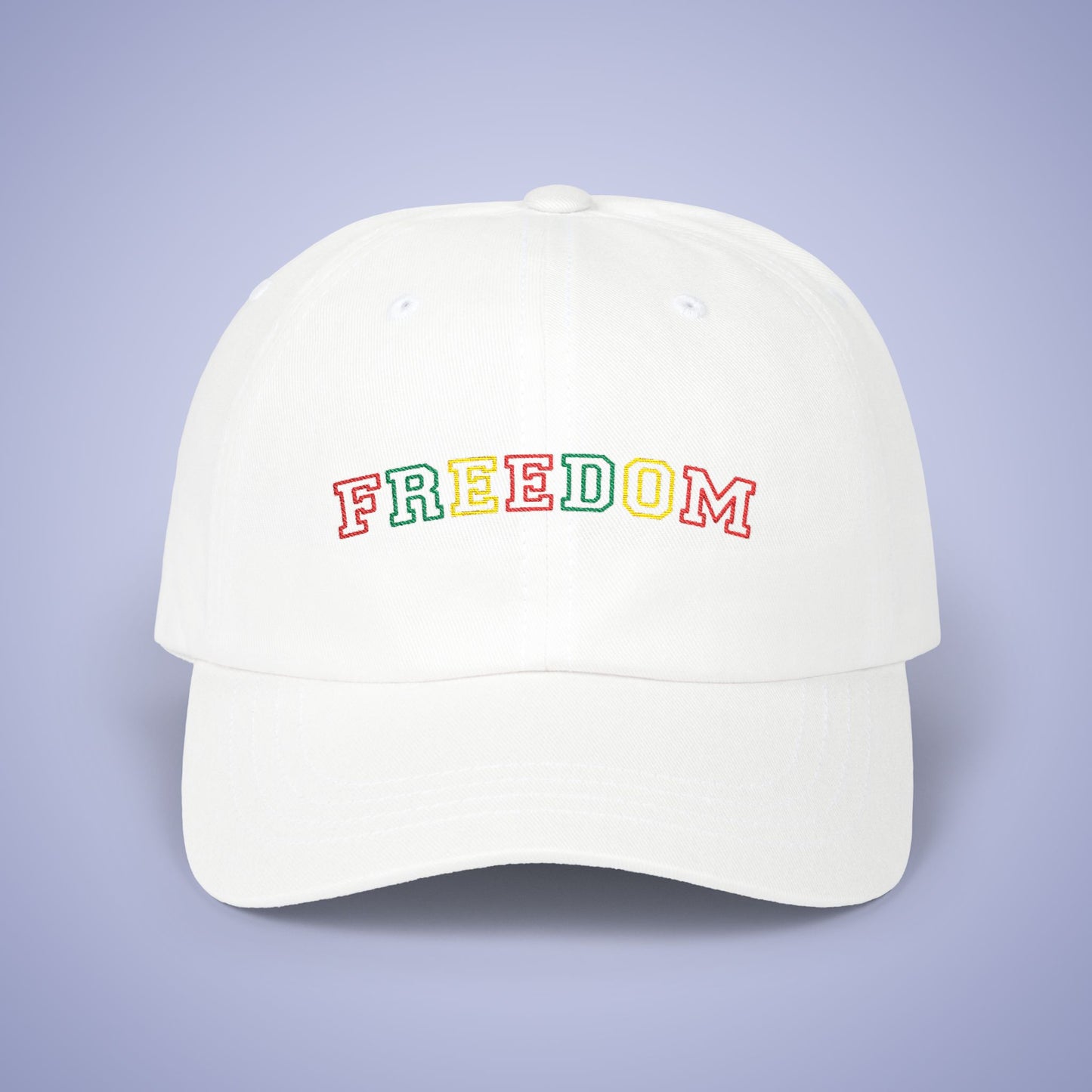 Freedom Juneteenth Embroidered Classic Dad Cap Unisex Coloured Embroidery