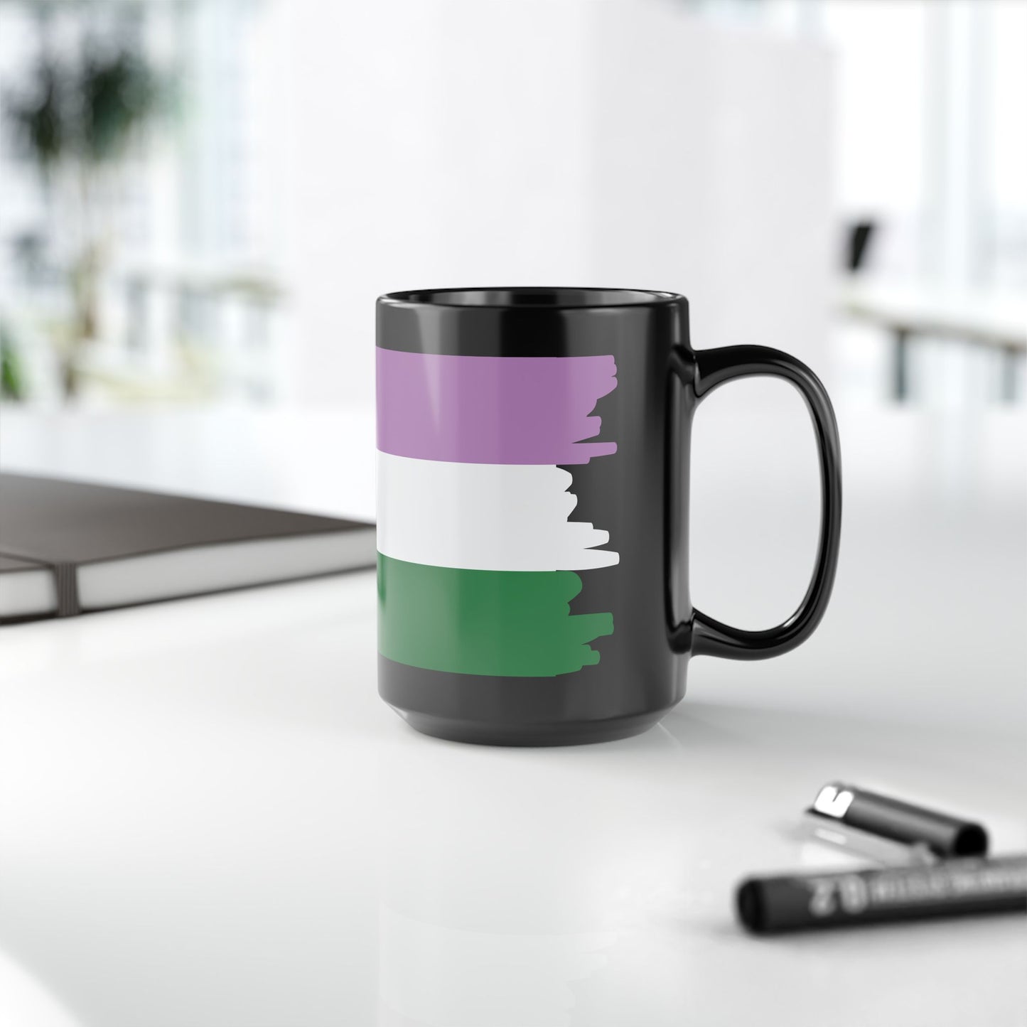 Gender Queer Pride Month LGBTQ Black 11oz or 15oz Coffee Mug