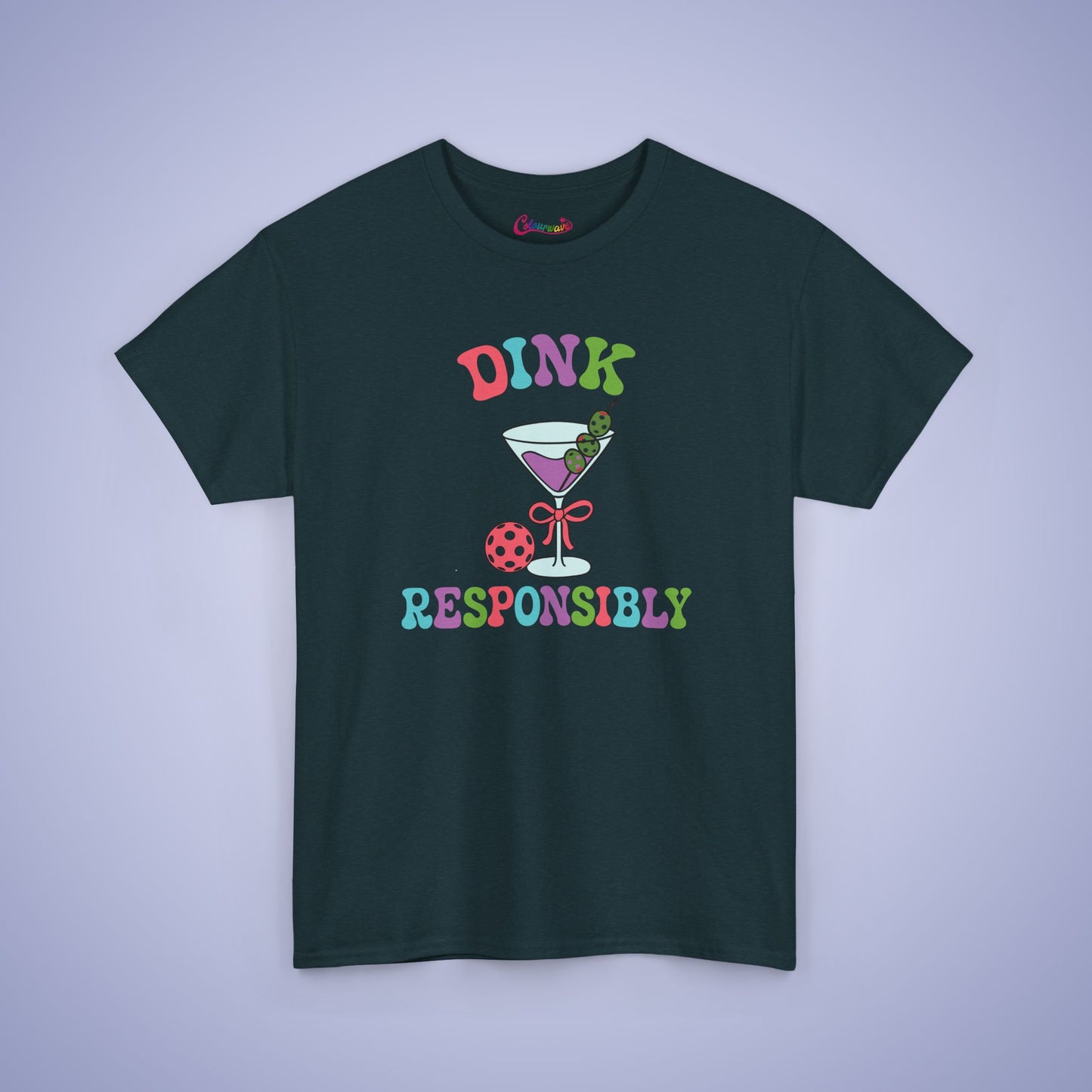 Dink Responsibly Pickleball Lover Drinking Gift Tee Graphic Design T Shirt
