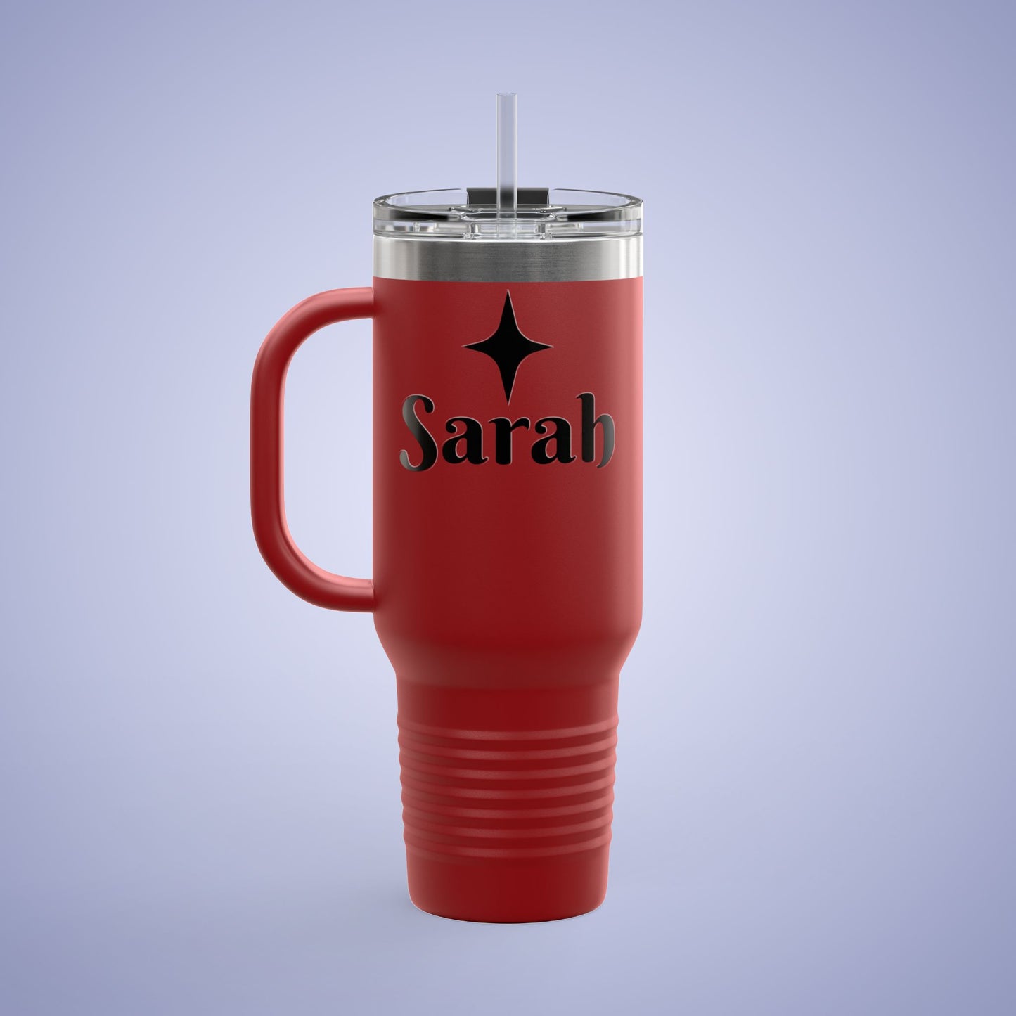 Personalized Insulated Travel Mug - 40oz, Custom Name Mug for Coffee Lovers Red
