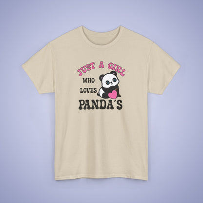 Just a Girl Who Loves Pandas National Panda Day Unisex T Shirt