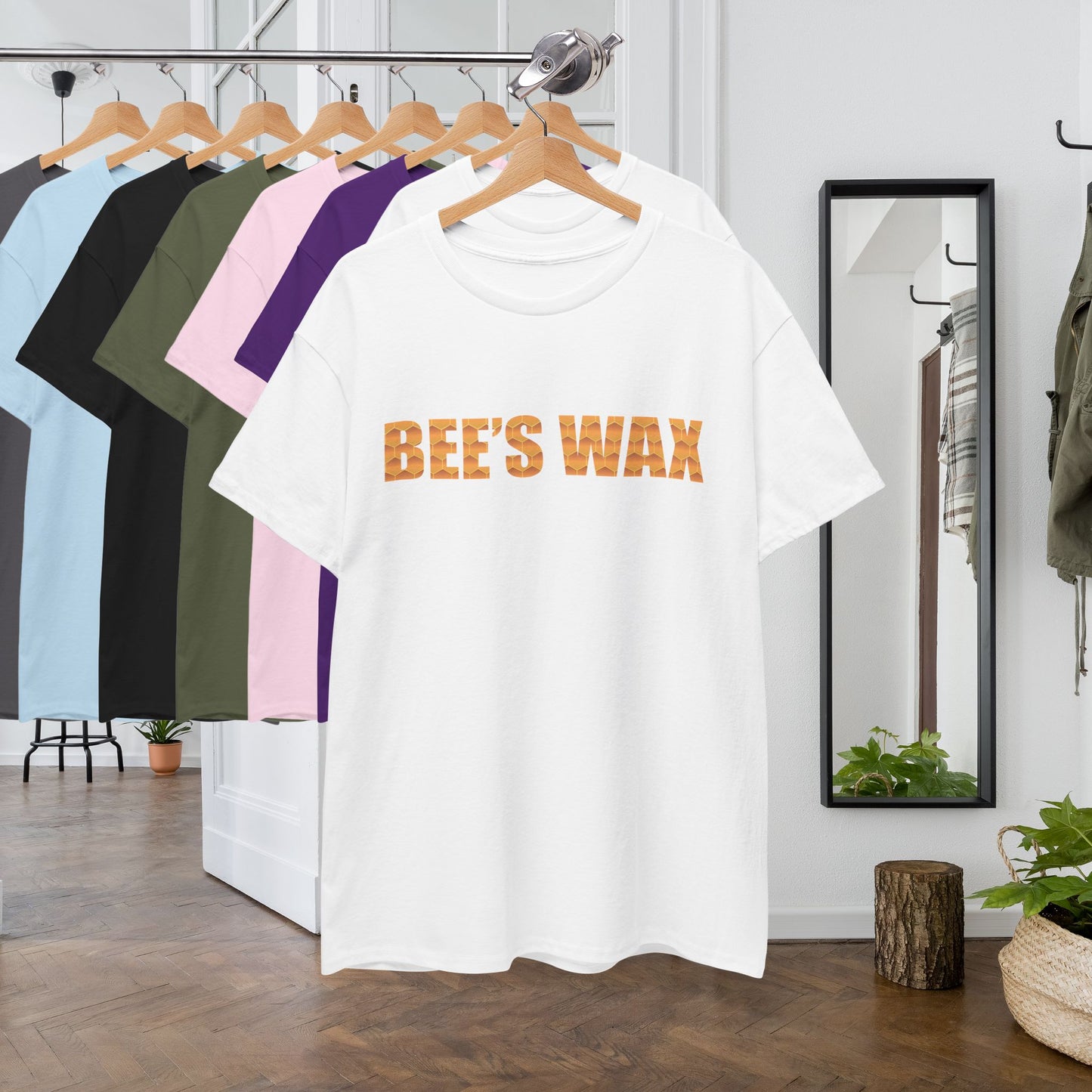 Bees Wax Sweet As Honey Honeycomb Word Art Design Unisex T Shirt
