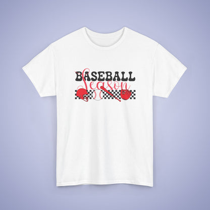 Baseball Season Graphic Checkered Unisex T Shirt