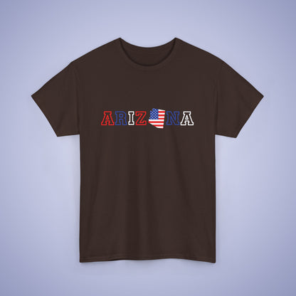 Arizona Map Text Art Proud American Unisex T Shirt
