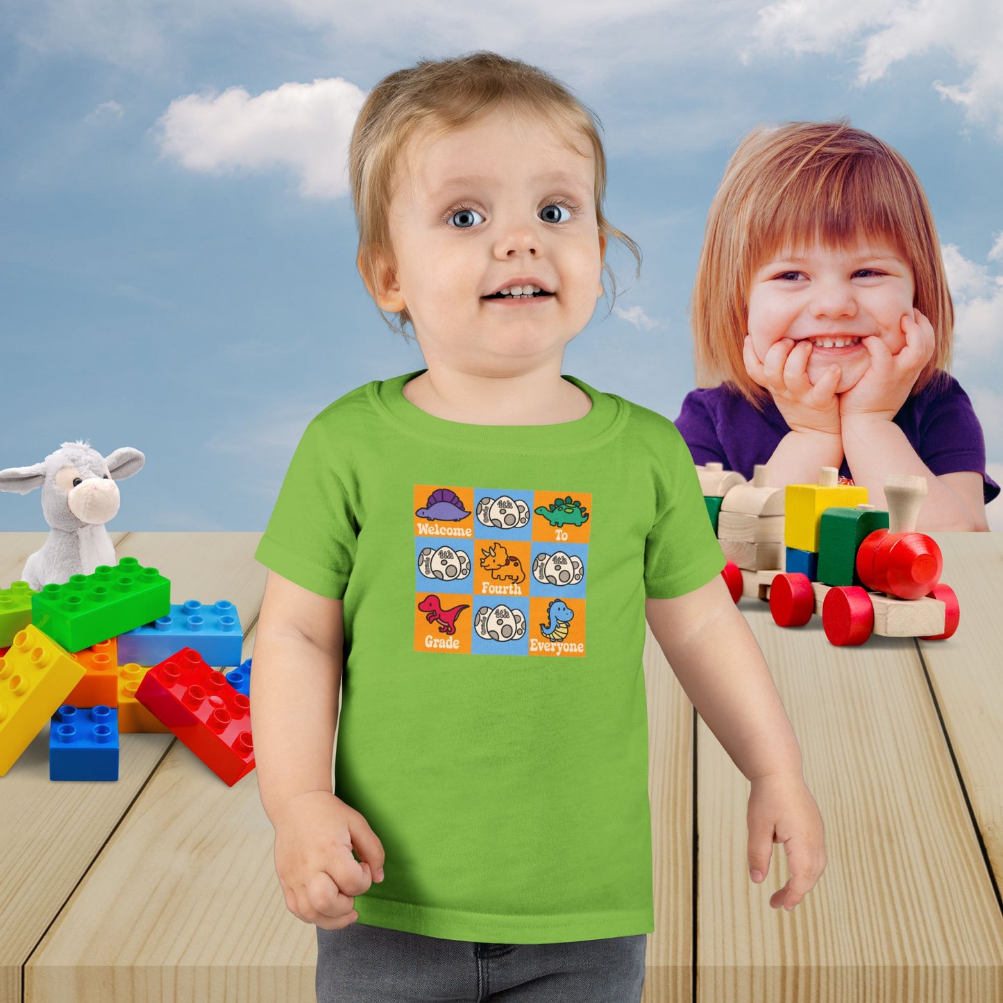 Fourth Grade Fun Dinosaurs Kids Cotton T Shirt Back To School Toddler