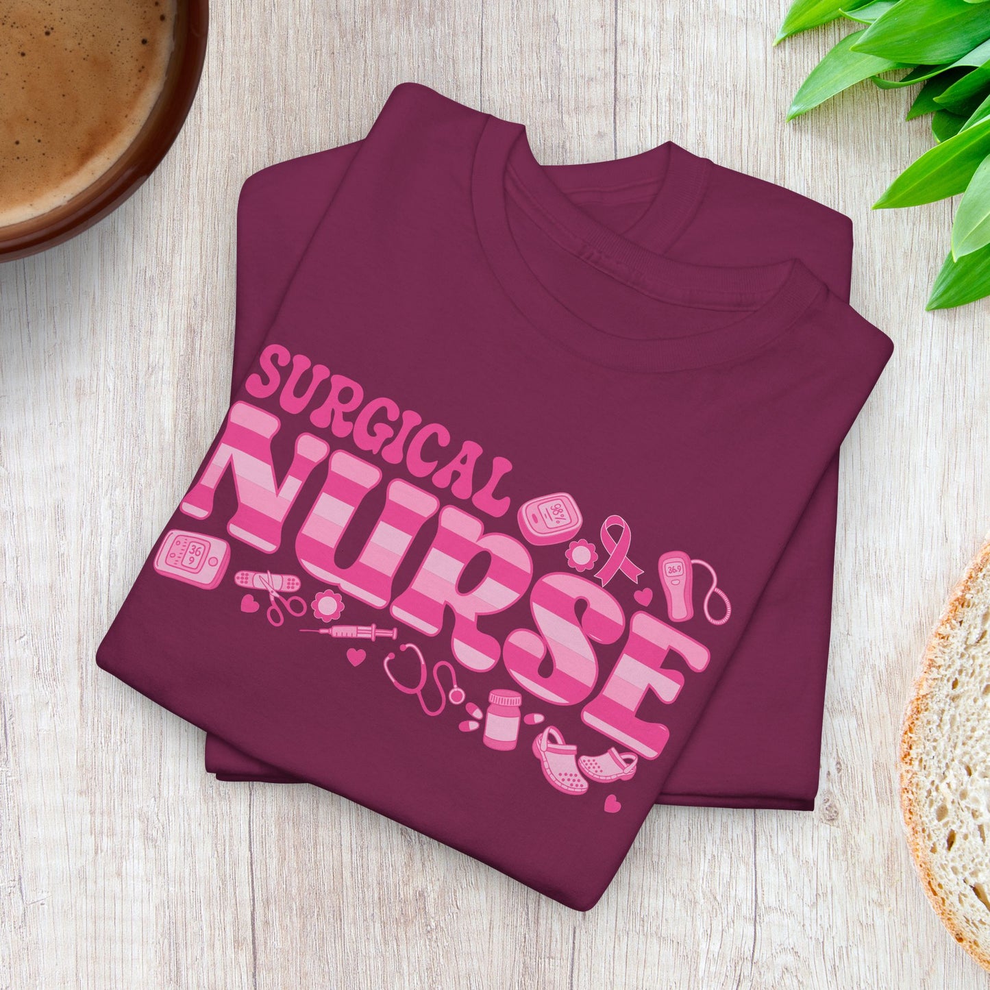 Surgical Nurse Doodle Art Breast Cancer Support Doctor Nurse Unisex T Shirt