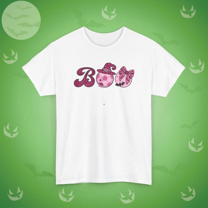 Soccer BOO T-Shirt | Girly Coquette Halloween Design