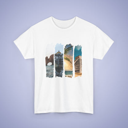 Mexico City Paint Brush Stroke Photographic Unisex Oversized T Shirt
