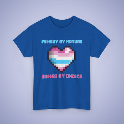 Femboy By Nature Gamer By Choice LGBT Pride Month Matching  T Shirt Unisex