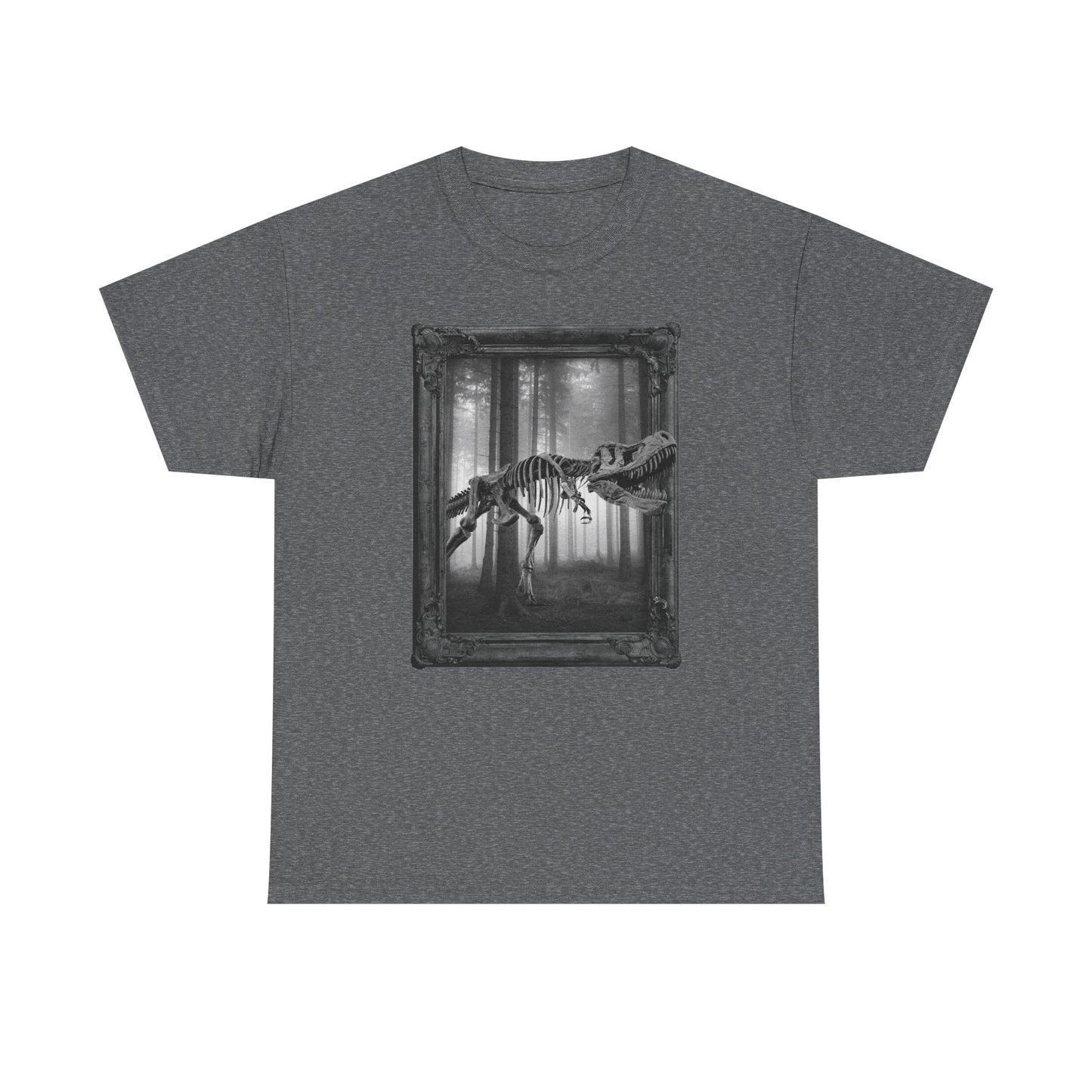 Stalking Skeletal T-Rex Halloween T-Shirt | Dinosaur Photographic Design