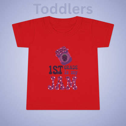 First Grade is my Jam Blackberry Kids Cotton T Shirt Back To School Toddler