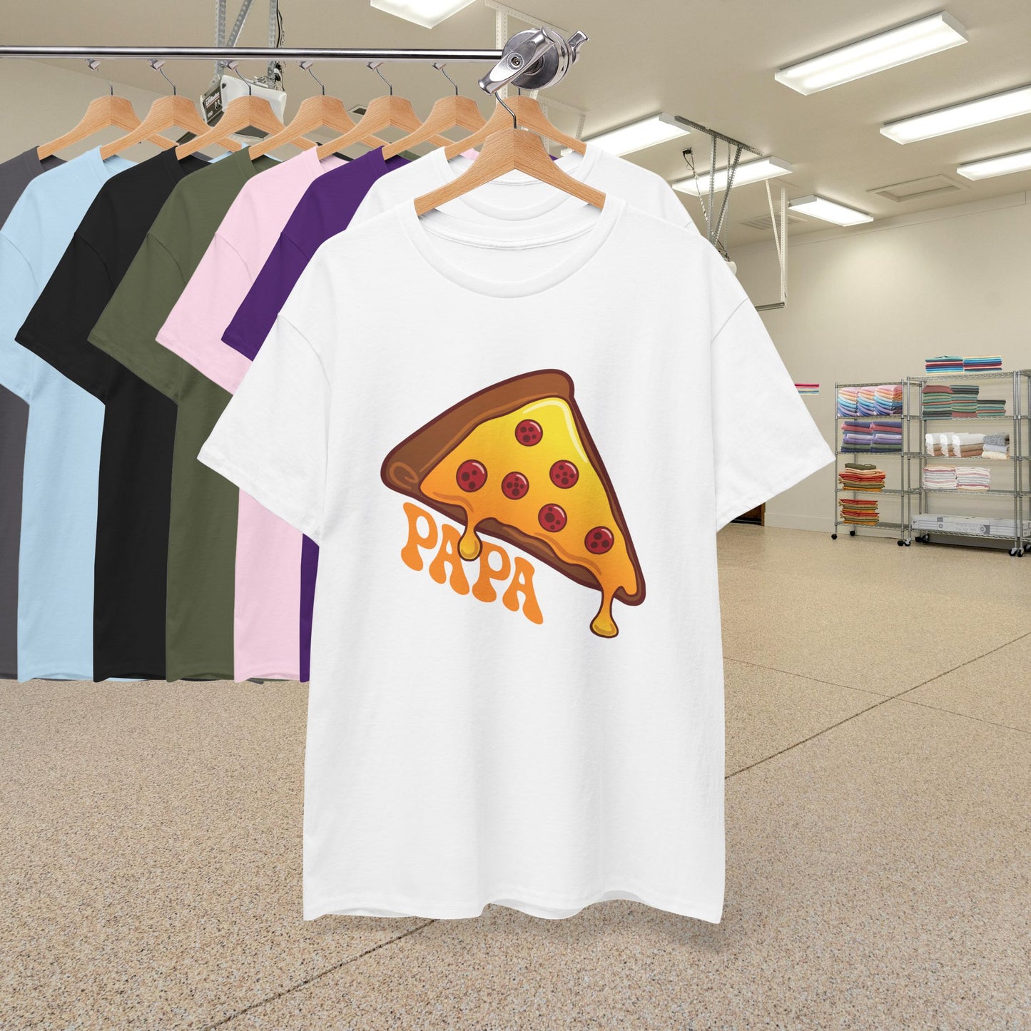 Pizza Papa Graphic Art Pizza Lover Funny Dad or Fathers T Shirt