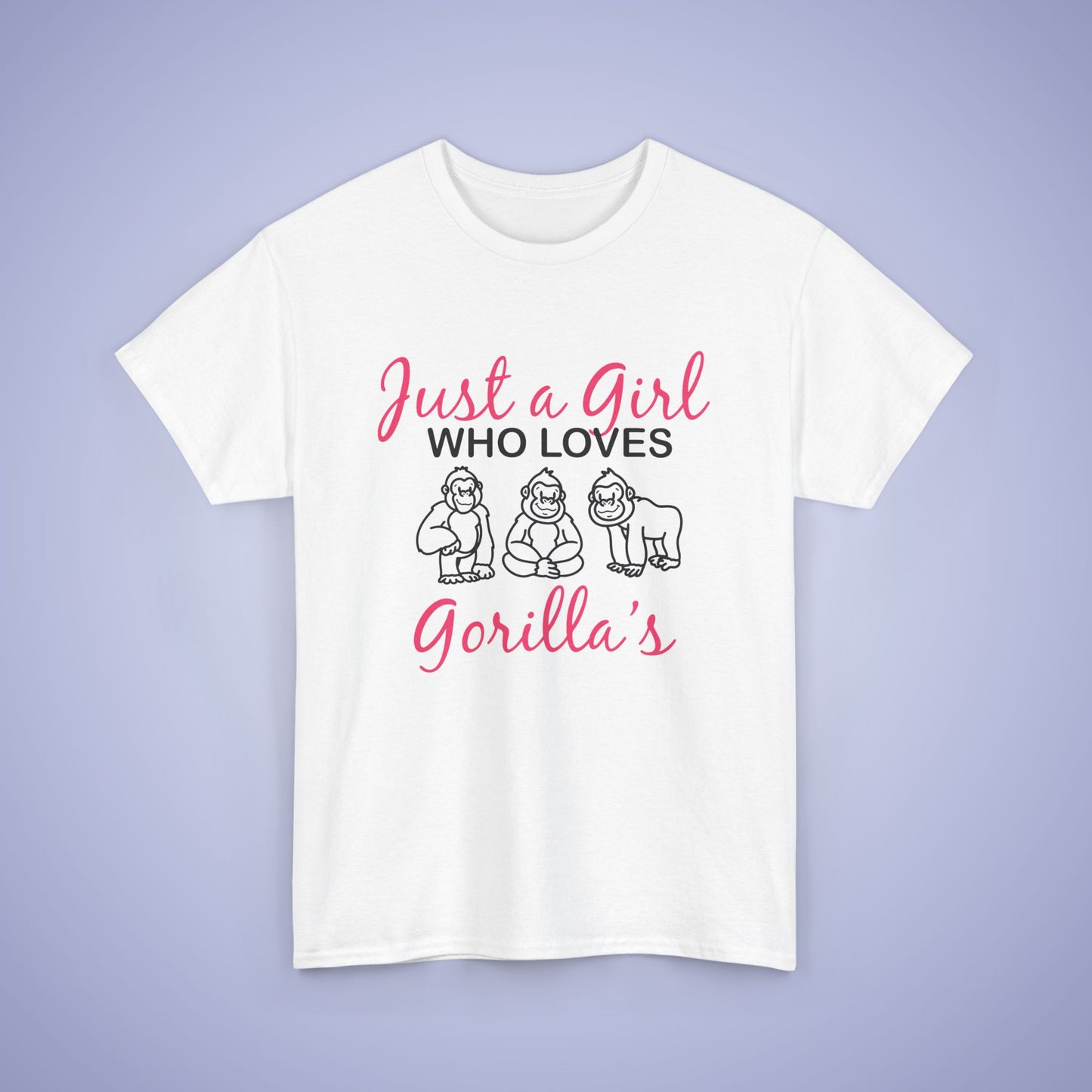 Just a Girl who Loves Gorillas Unisex Unisex T-Shirt