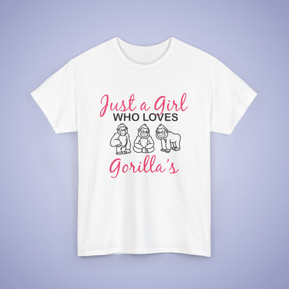 Just a Girl who Loves Gorillas Unisex Unisex T-Shirt