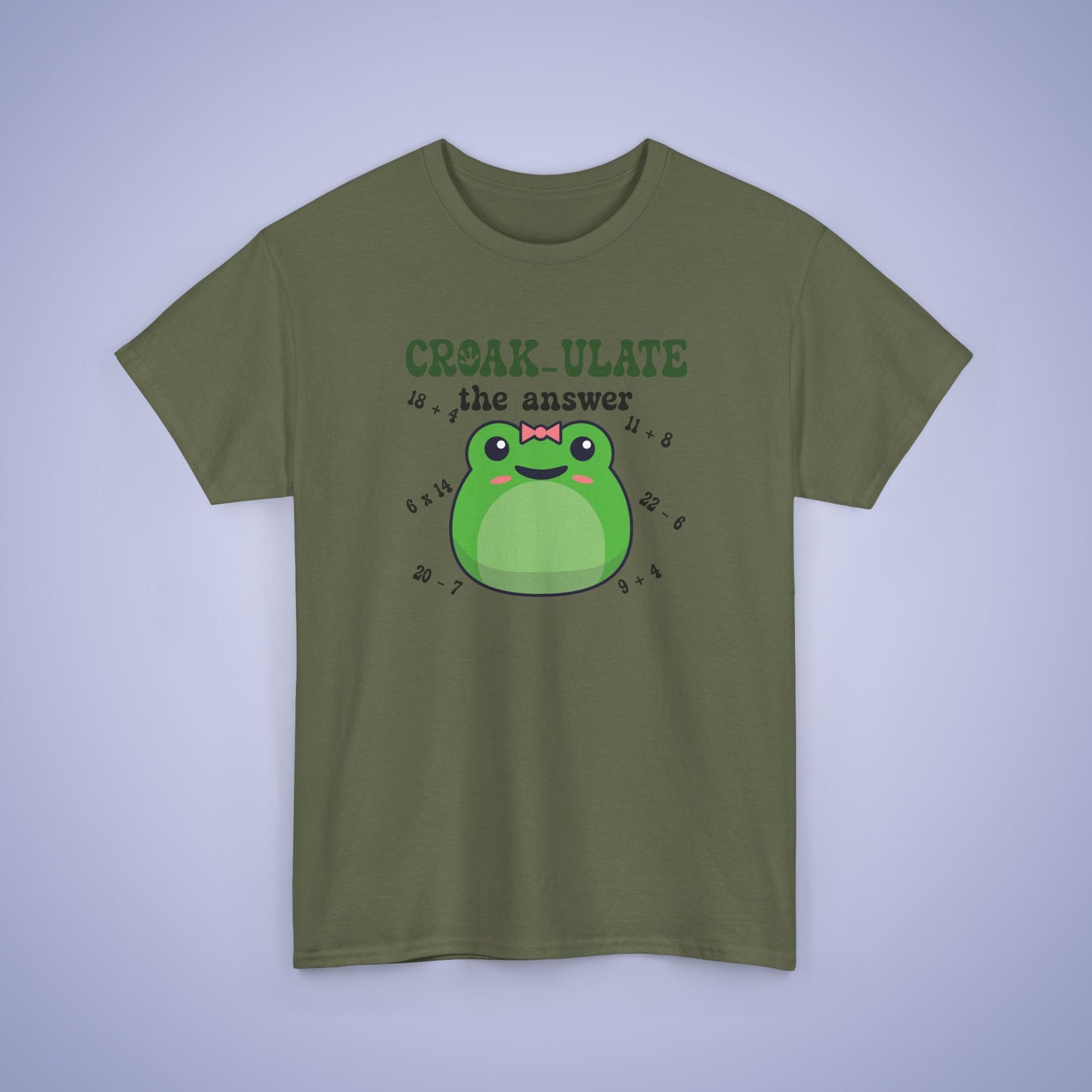 Croak-Ulate the Answer Graphic Tee Frog Lover Funny Maths Unisex T Shirt