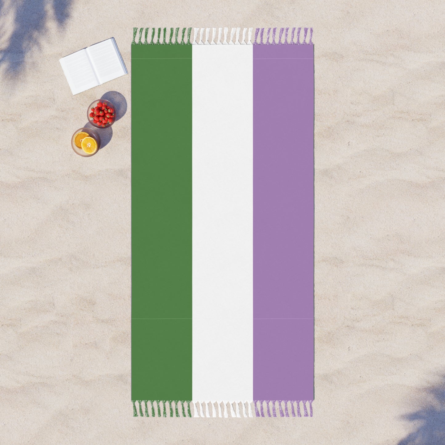 Gender Queer Flag Boho Beach Towel  LGBTQ Pride Month LGBT Holiday Gift