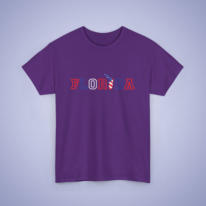 Florida Map Text Art Proud American Unisex T Shirt