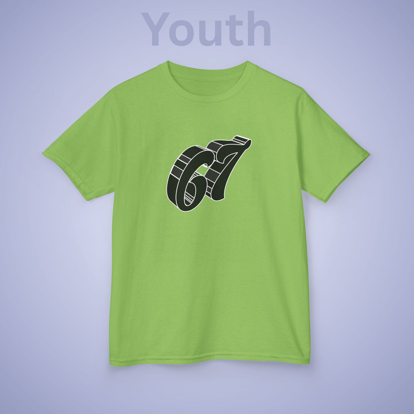 Black Word Art 67 Tee Fun Trending Kids Cotton T Shirt Six Seven Youth