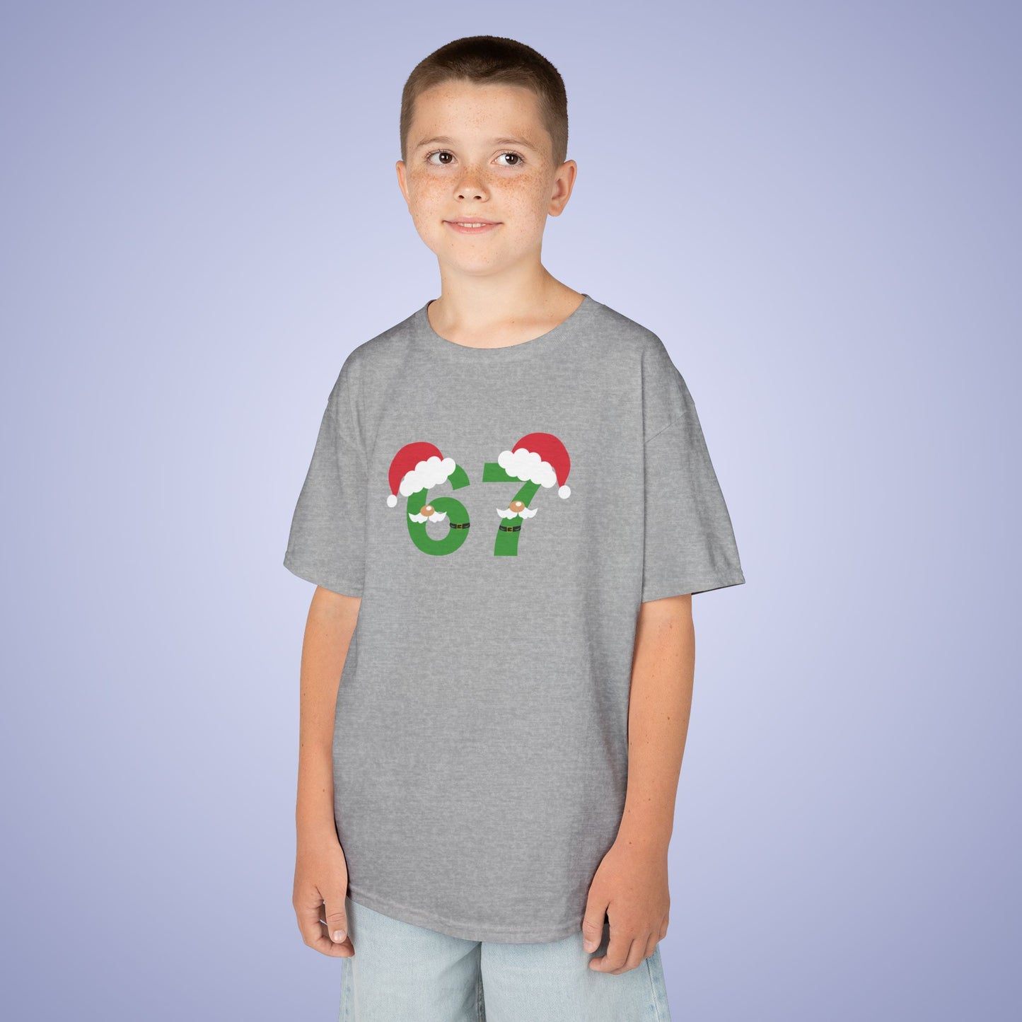 Santa Character Christmas 67 Tee Fun Trending Kids Cotton T Shirt Six Seven Youth