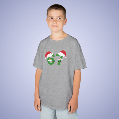 Santa Character Christmas 67 Tee Fun Trending Kids Cotton T Shirt Six Seven Youth