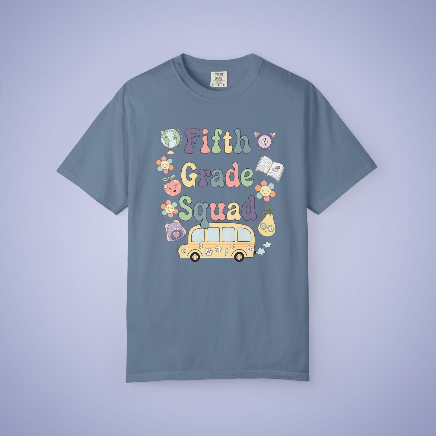 Fifth Grade Squad Retro Fun Teacher T Shirt Comfort Colors Unisex Back to School