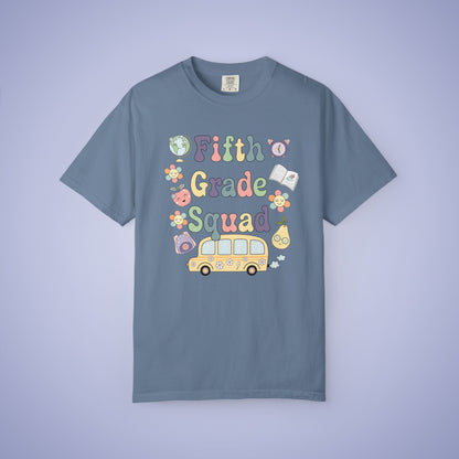 Fifth Grade Squad Retro Fun Teacher T Shirt Comfort Colors Unisex Back to School