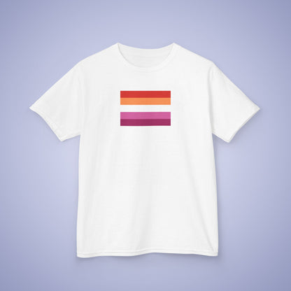 Lesbian Flag Pride Kids Cotton T Shirt LGBTQ Pride Month