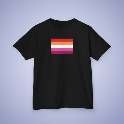 Lesbian Flag Pride Kids Cotton T Shirt LGBTQ Pride Month