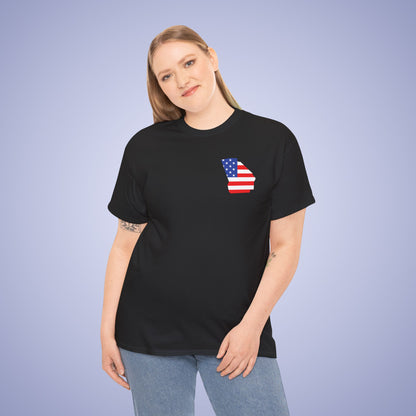 Georgia Map Pocket Art Proud American Unisex T Shirt