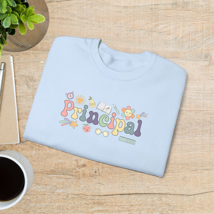 Principal Teacher Crewneck Sweatshirt Retro Unisex Back to School