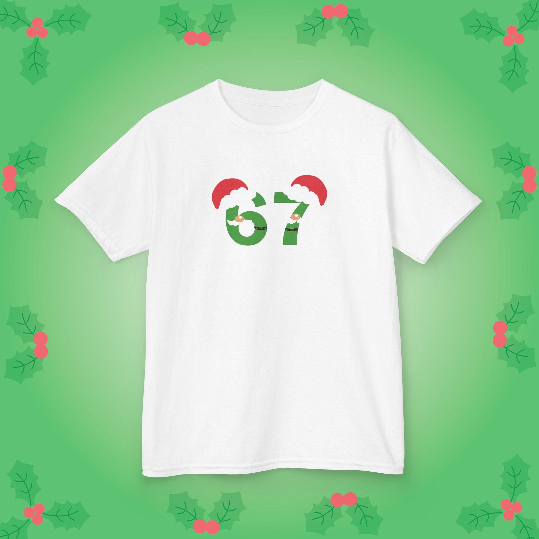 Santa Character Christmas 67 Tee Fun Trending Kids Cotton T Shirt Six Seven Youth