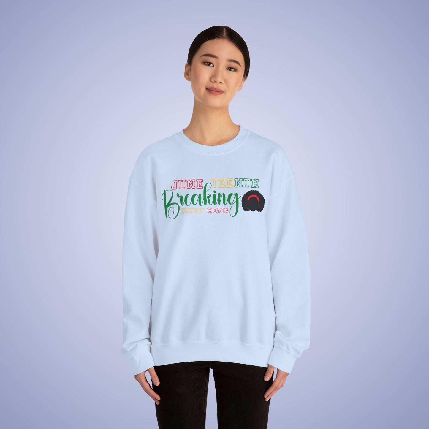 Breaking Every Chain Juneteenth Unisex Crewneck Oversized Sweatshirt