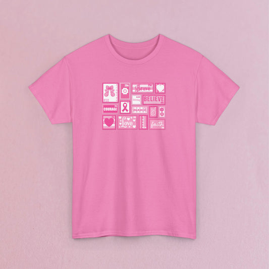 Postage Stamp Breast Cancer Awareness and Support Unisex T Shirt