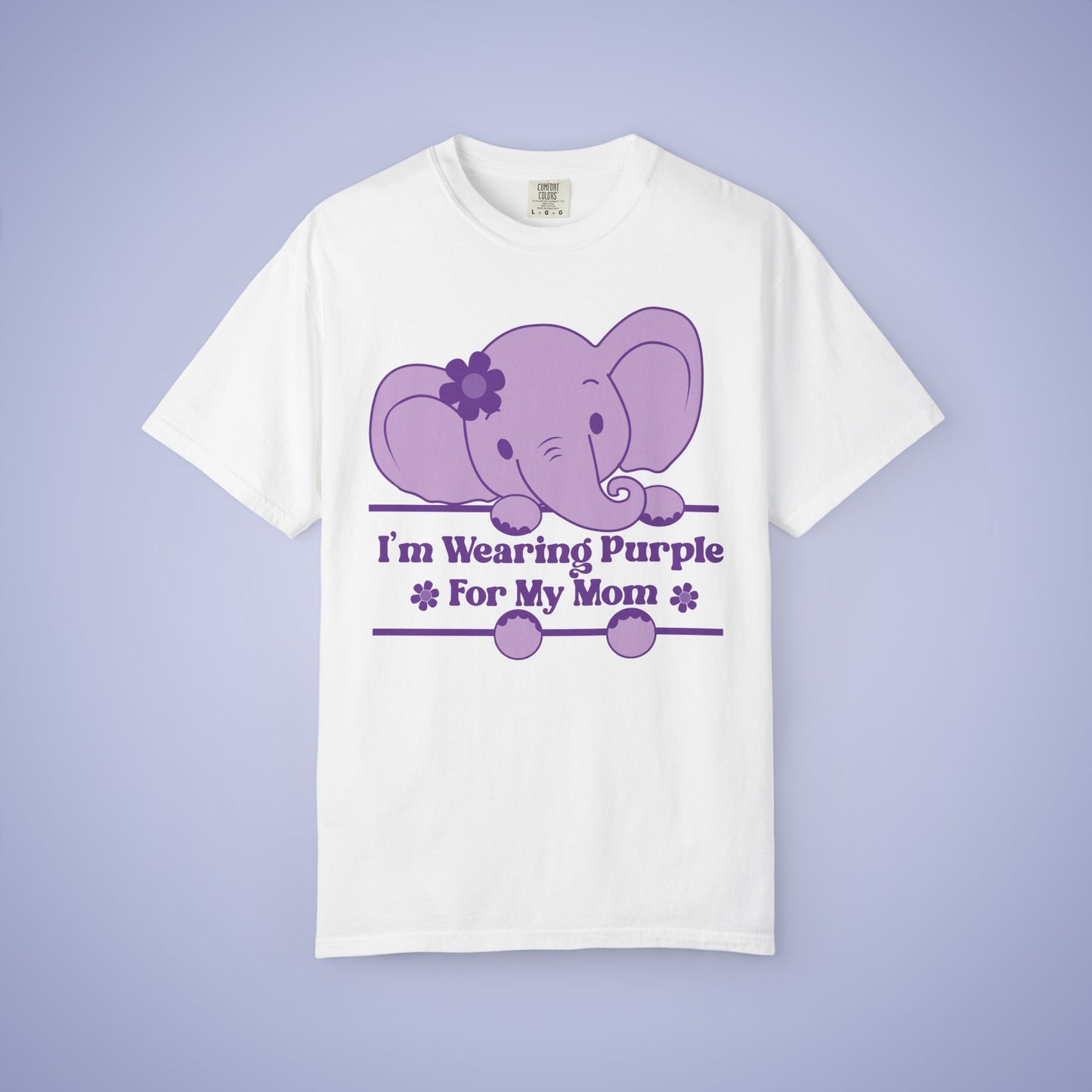 Im Wearing Purple for My Loved One Personalized  Alzheimers Awareness Comfort Colors T Shirt Unisex