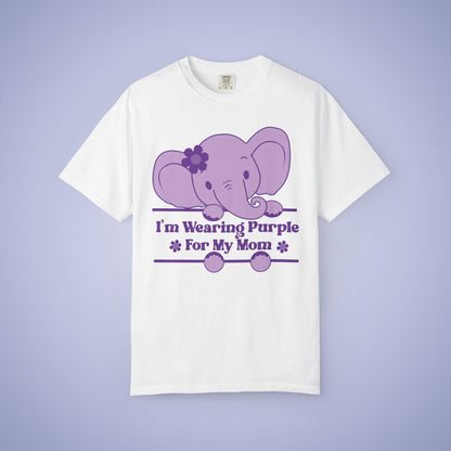 Im Wearing Purple for My Loved One Personalized  Alzheimers Awareness Comfort Colors T Shirt Unisex