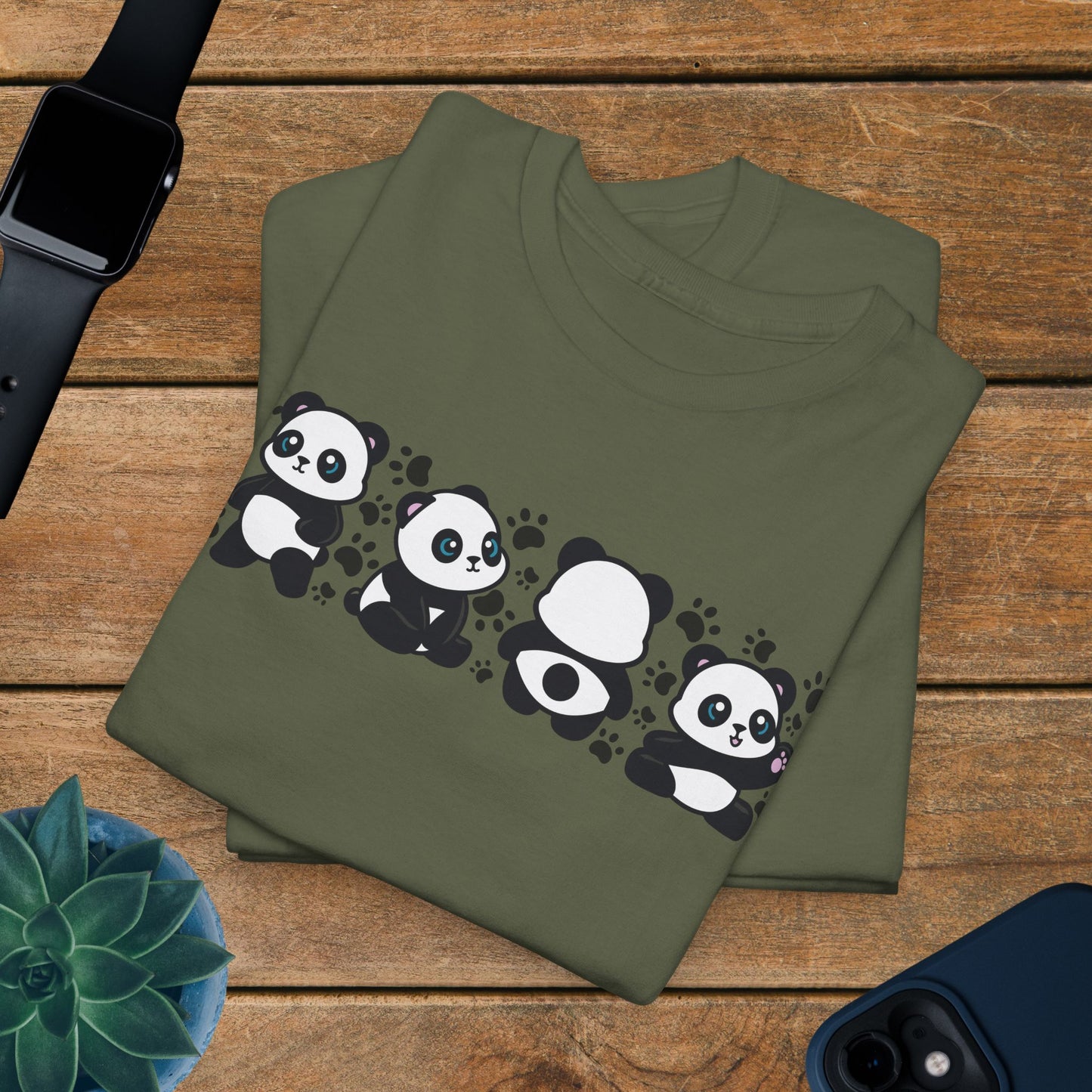 Panda's Paw Prints Graphic Tee National Panda Day Unisex T Shirt