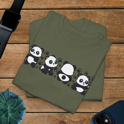 Panda's Paw Prints Graphic Tee National Panda Day Unisex T Shirt