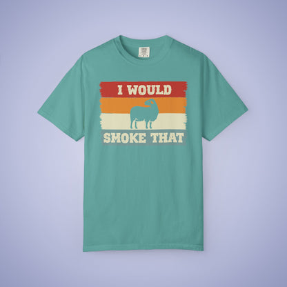 I Would Smoke That Lamb Meat Smoker Comfort Colors Mens T Shirt Fathers Day Gift