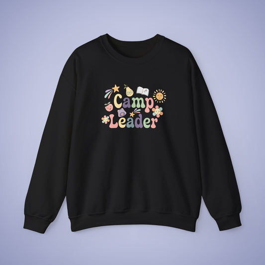 Camp Leader Teacher Crewneck Sweatshirt Retro Unisex Back to School