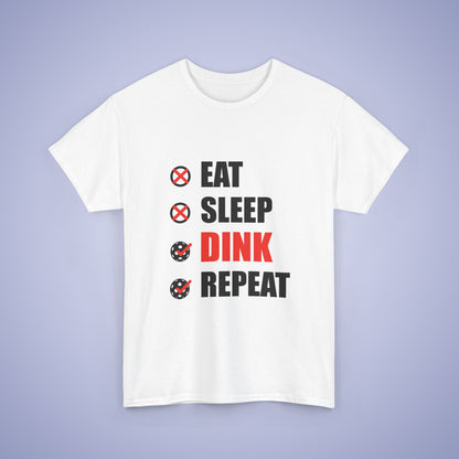 Eat Sleep Dink Repeat Funny Pickleball T Shirt Black Text Design