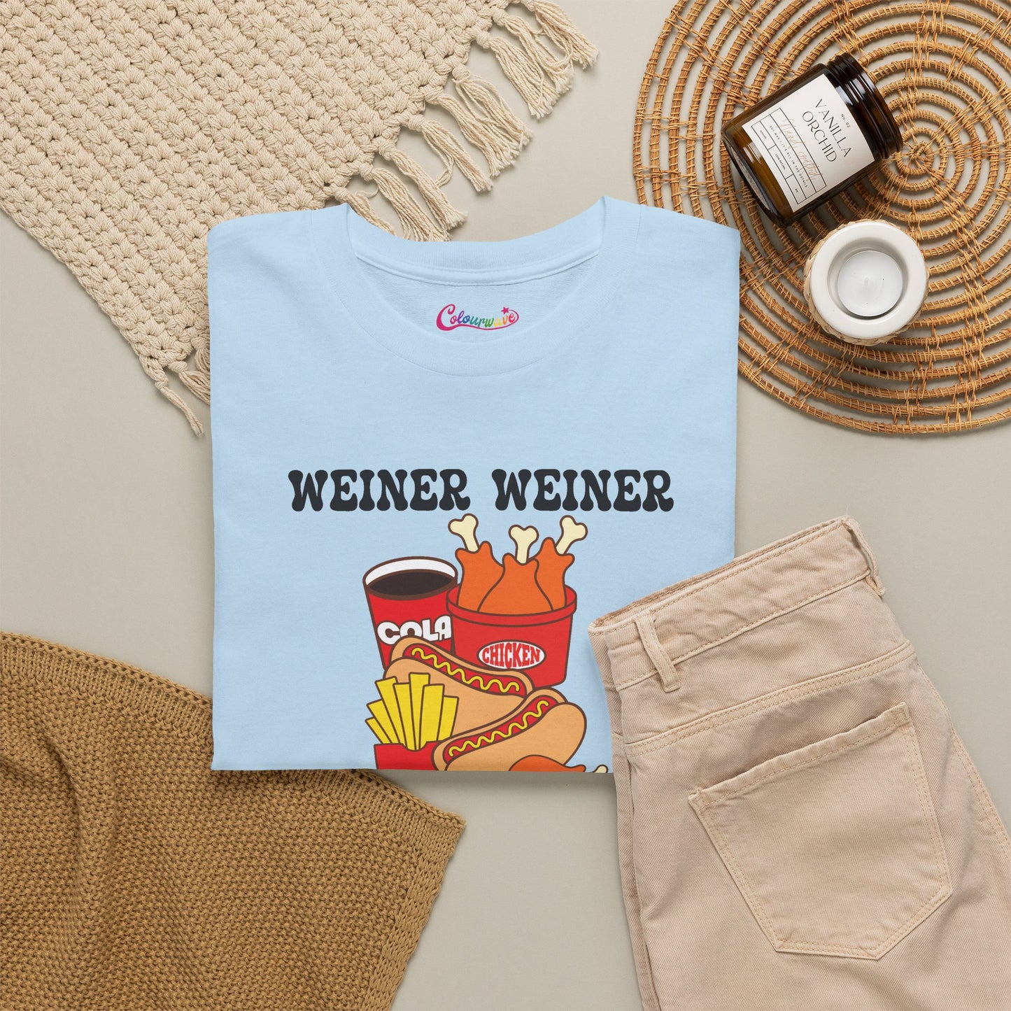 Weiner Weiner Chicken Dinner Funny Hot Dog T-Shirt | Hot Dog Lover Gift Black